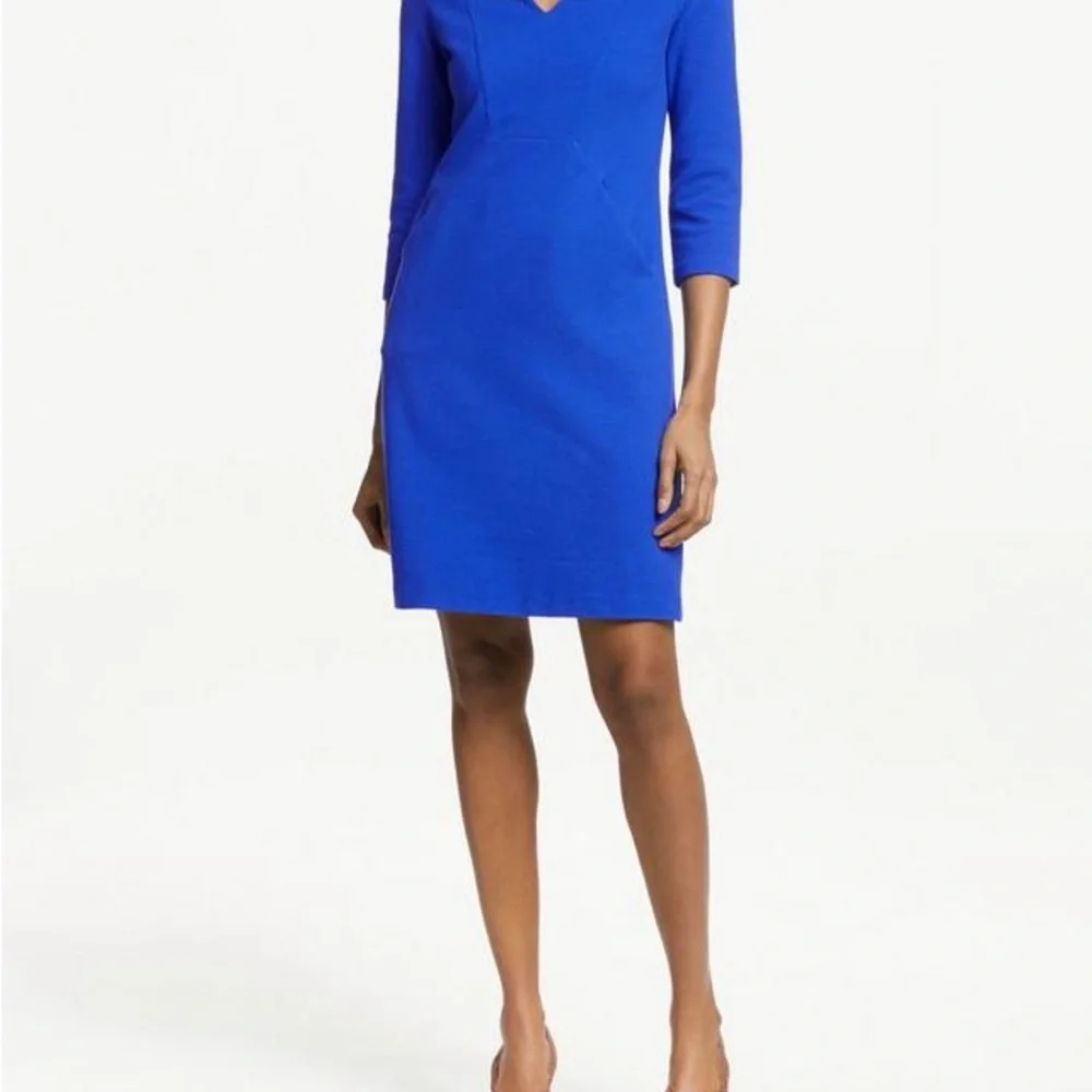 Boden Bronte Ottoman Dress Cobalt Blue 10P Stretch Knit with Pockets - Picture 10 of 14